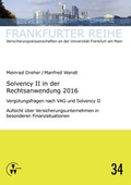 Cover: Solvency II in der Rechtsanwendung 2016 - VVW Verlag Versicherungswirtschaft
