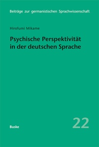 Abbildung von: Psychische Perspektivität in der deutschen Sprache - Buske, H