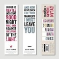 Cover: Dylan Thomas Bookmarks Pack 1 - Graffeg Limited