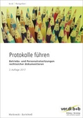 Cover: Protokolle f&uuml;hren - ver.di Bildung + Beratung