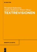 Cover: Textrevisionen - De Gruyter