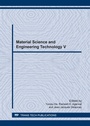 Cover: Material Science and Engineering Technology V - Trans Tech Publications Ltd
