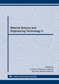 Enlarge image Cover: Material Science and Engineering Technology V - Trans Tech Publications Ltd
