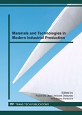 Cover: Materials and Technologies in Modern Industrial Production - Trans Tech Publications Ltd