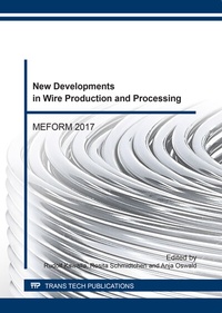 Enlarge image Cover: New Developments in Wire Production and Processing - Trans Tech Publications Ltd