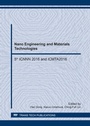 Cover: Nano Engineering and Materials Technologies - Trans Tech Publications Ltd