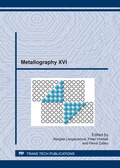 Cover: Metallography XVI - Trans Tech Publications Ltd