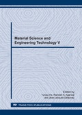 Cover: Material Science and Engineering Technology V - Trans Tech Publications Ltd