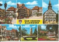 Abbildung von: Ansichtskarte Bad Sooden-Allendorf: Marktplatz, Diebesturm, Rathaus - Frühauf, Buchhandlung, Inh. Wolfgang Frühauf e.K.