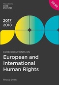 Cover: Core Documents on European and International Human Rights 2017-18 - Palgrave