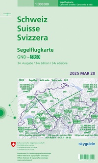 Abbildung von: Segelflugkarte 2025 - swisstopo