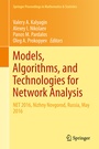 Cover: Models, Algorithms, and Technologies for Network Analysis - Springer