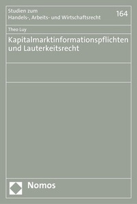 Abbildung von: Kapitalmarktinformationspflichten und Lauterkeitsrecht - Nomos