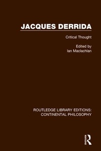 Enlarge image Cover: Jacques Derrida - Routledge