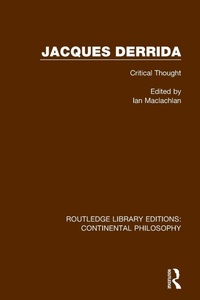 Enlarge image Cover: Jacques Derrida - Routledge
