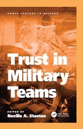 Cover: Trust in Military Teams - CRC Press