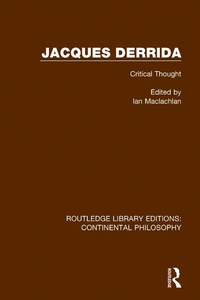 Enlarge image Cover: Jacques Derrida - Routledge