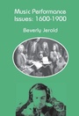 Cover: Music Performance Issues: 1600-1900 - Pendragon Press