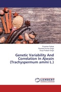 Cover: Genetic Variability And Correlation In Ajwain (Trachyspermum ammi L.) - LAP Lambert Academic Publishing