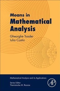 Enlarge image Cover: Means in Mathematical Analysis - Academic Press