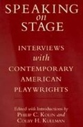 Cover: Speaking on Stage - The University of Alabama Press