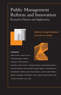 Enlarge image Cover: Public Management Reform and Innovation - The University of Alabama Press