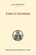Cover: Etre Et Signifier - Librarie Philosophique J. Vrin