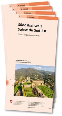Abbildung von: Landeskarte 1:200 000 Set 1-4 - swisstopo