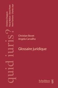 Cover: Glossaire juridique - Schulthess Juristische Medien