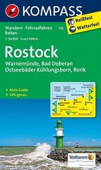 Abbildung von: KOMPASS Wanderkarte Rostock - Warnemünde - Bad Doberan - KOMPASS-Karten