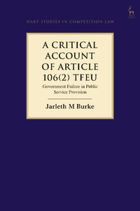Abbildung von: A Critical Account of Article 106(2) TFEU - Hart Publishing