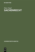 Cover: Sachenrecht - De Gruyter Oldenbourg