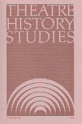 Cover: Theatre History Studies 1992 - The University of Alabama Press