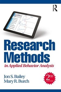 Enlarge image Cover: Research Methods in Applied Behavior Analysis - Routledge