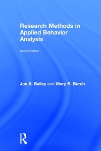 Enlarge image Cover: Research Methods in Applied Behavior Analysis - Routledge