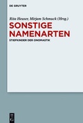 Cover: Sonstige Namenarten - De Gruyter