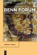 Cover: Benn Forum / 2016/2017 - De Gruyter