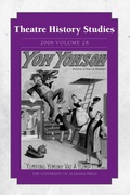 Cover: Theatre History Studies V. 28 - The University of Alabama Press