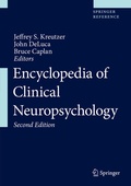 Cover: Encyclopedia of Clinical Neuropsychology - Springer