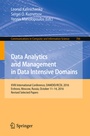 Cover: Data Analytics and Management in Data Intensive Domains - Springer
