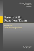 Cover: Festschrift f&uuml;r Franz-Josef Dahm - Springer