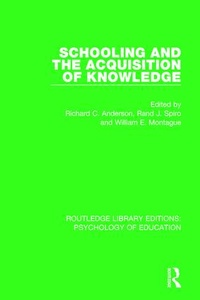 Bild: Schooling and the Acquisition of Knowledge - Routledge