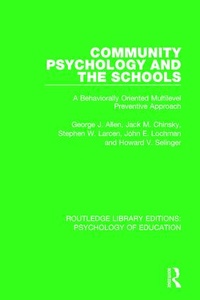 Bild: Community Psychology and the Schools - Routledge