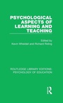 Cover: Psychological Aspects of Learning and Teaching - Routledge