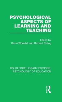 Enlarge image Cover: Psychological Aspects of Learning and Teaching - Routledge