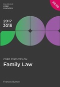 Cover: Core Statutes on Family Law 2017-18 - Palgrave