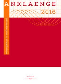 Enlarge image Cover: Anklaenge 2016 - Hollitzer Wissenschaftsverlag