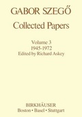 Cover: Gabor Szeg&ouml;: Collected Papers - Birkhauser Boston Inc