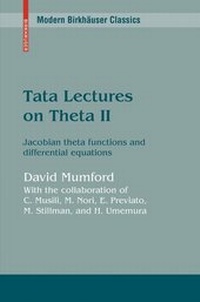 Abbildung von: Tata Lectures on Theta II - Birkhauser Boston Inc