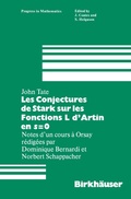 Cover: Les Conjectures de Stark sur les Fonctions L d'Artin en s=0 - Birkhauser Boston Inc